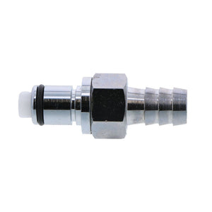 LCD22006V Valved In-Line Hose Barb Coupling Insert 3/8 ID Barb FKM [Viton] O-rings
