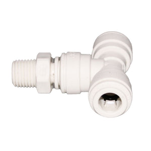 John Guest Swivel Branch Tee Polypro - 1/4 x 1/4 NPTF