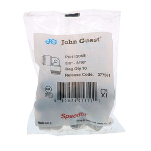 John Guest Reducing Elbow - 3/8 x 3/16