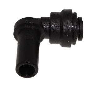 John Guest 3/8" Stem x 1/4" Tube Polypropylene Plug In Elbow - Black