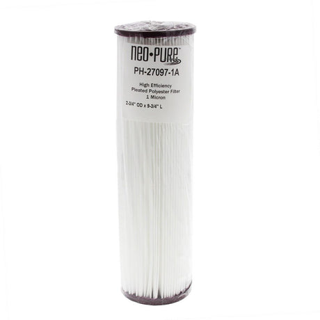 Neo-Pure PH-27097-1A 9-3/4" High Efficiency Pleated Filter 1 micron ABS