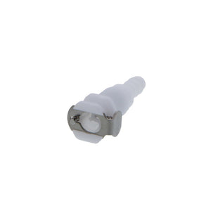 PMCD1604 Valved Panel Mount Hose Barb Coupling Body 1/4 ID Barb