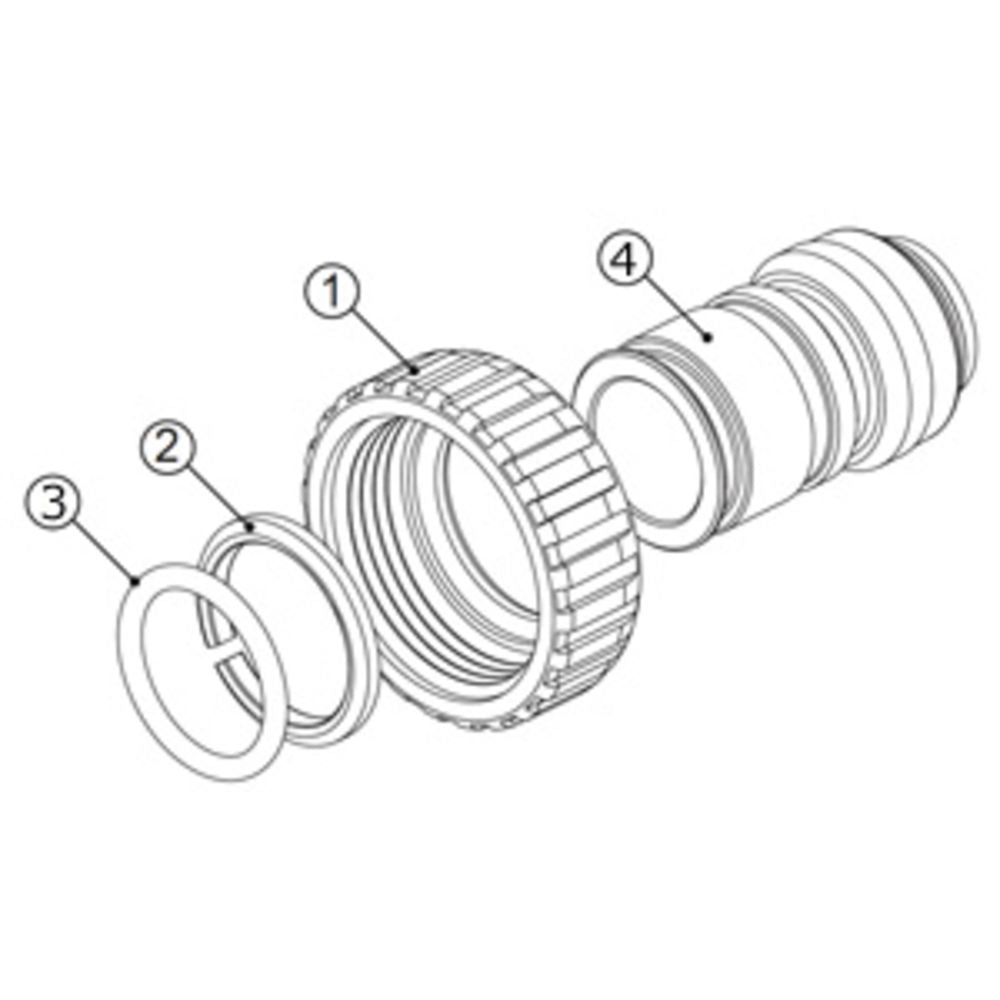 Clack WS1 V3007-12 Fitting 3/4" Brass SharkBite Assembly
