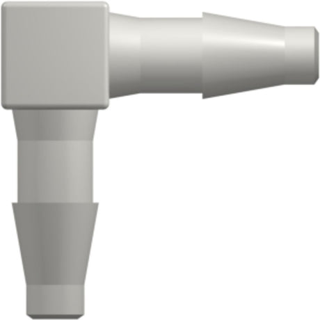 LinkTech Elbow Tube Fitting with Classic Series Barbs, 3/16" [4.8 mm] ID Tubing, White Nylon