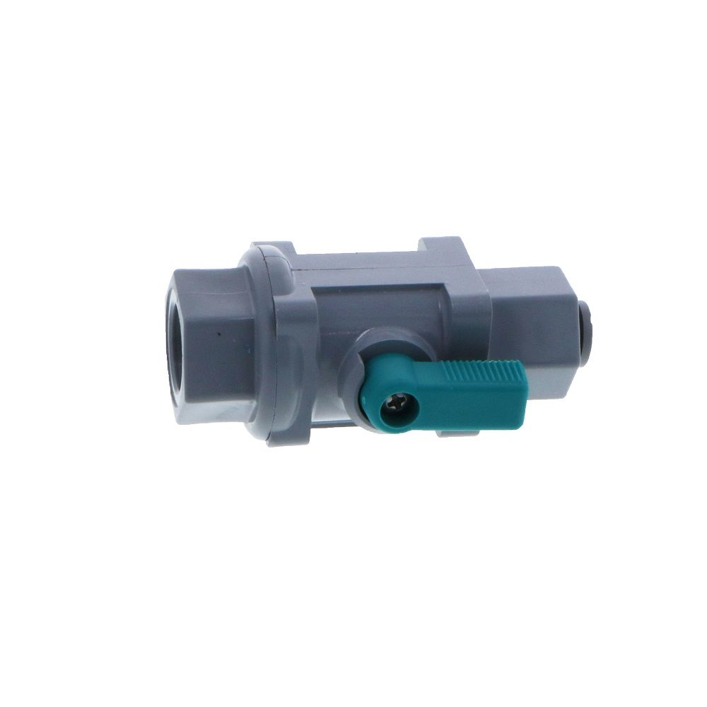 Inline Ball Valve PVC - 1/4 Tube x 1/4 Female NPTF