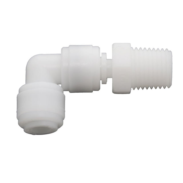 NeoFit - Acetal Natural White Swivel Elbow 8mm [5/16"] tube x 3/8" BSPT
