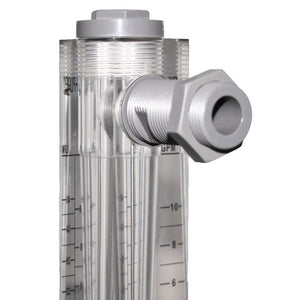 Neo-Pure Adjustable Panel Mount Flowmeter 2-10GPM 3/4" MNPT