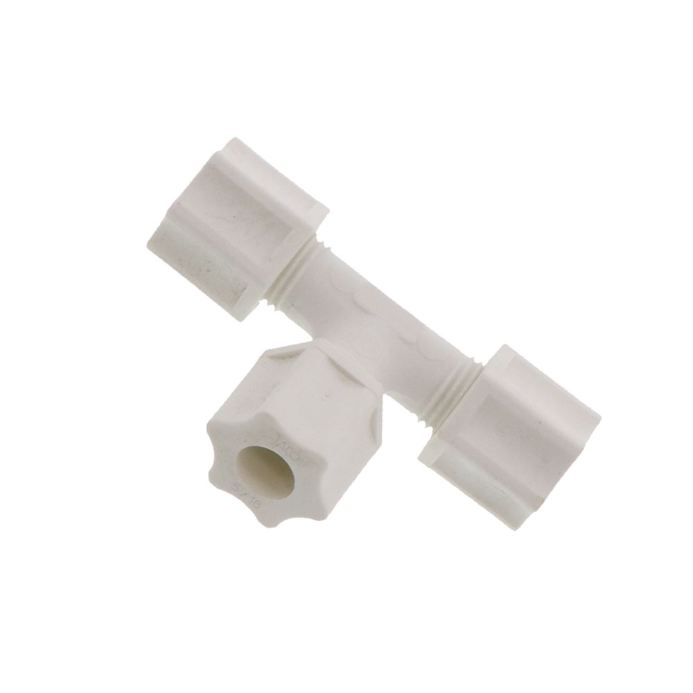 JACO 70-5-P-O Polypropylene Union Tee 5/16 OD Tube x 5/16 OD Tube x 5/16 OD Tube