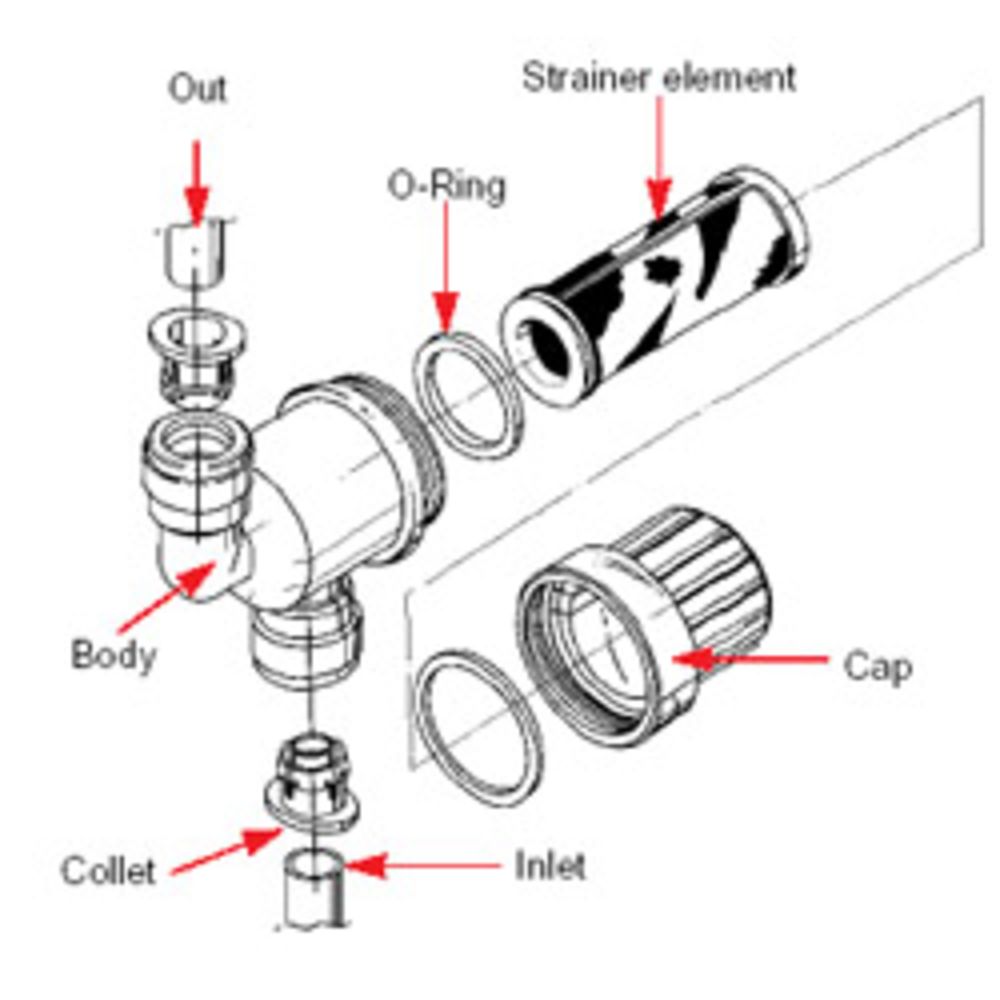 Inline Filter Strainer 3/8 - 3/8 80 Mesh[180ur]