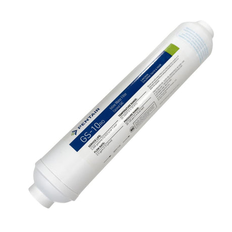 Pentek GS-10RO-G Inline 2" x 10" Coconut Shell GAC Filter, 5 Micron, 1/4" JG