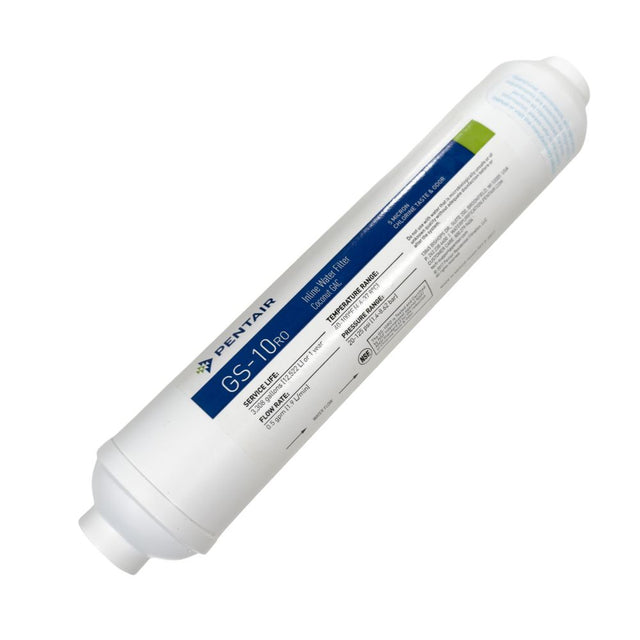 Pentek GS-10RO-G Inline 2" x 10" Coconut Shell GAC Filter, 5 Micron, 1/4" JG
