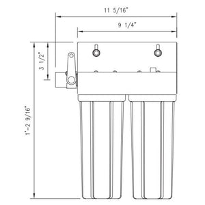 Optipure 10" Dual Housing Water w/ Sediment 0.5 Micron 1.5 gpm 15k Cap Scale System