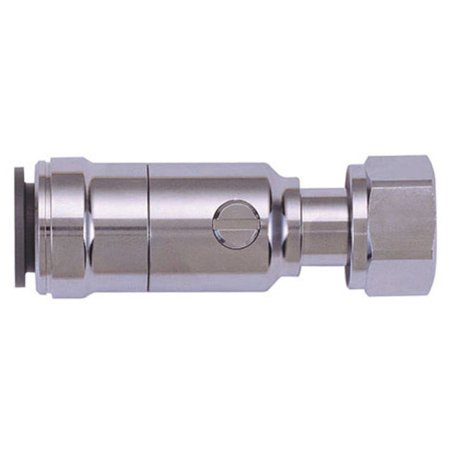 John Guest Service Valve - Brass Chrome-Plated w/Tap Connector 15mm x 1/2 BSP