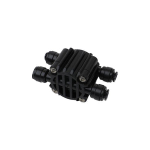 Automatic Shut Off Valve 4 Way 1/4 QC Black