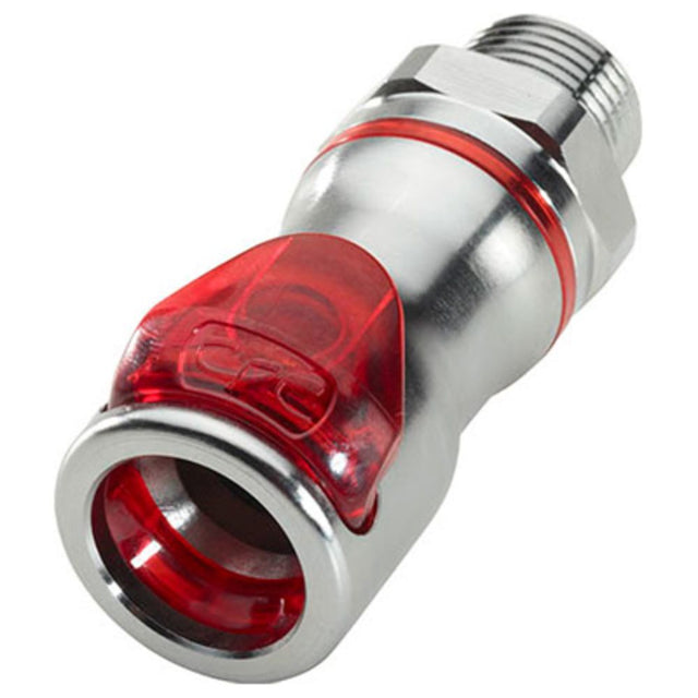 LQ6D30008RED Valved Straight Thread Liquid Cooling Coupling Body 1/2 SAE Warm Red