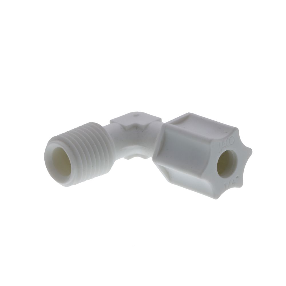 JACO 40-4-4-P-PG Polypropylene Male Elbow 1/4 OD Tube x 1/4 MPT