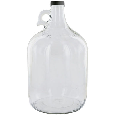 Clear 1 Gallon Glass Beer Growler or Water Bottle With Cap – Fresh