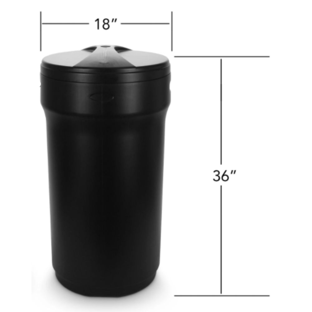Replacement Water Softener Brine Tank 18" x 36" Round, Black