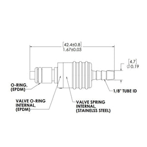 LinkTech 20PPV Inline Plug, Valved, 1/8" HB