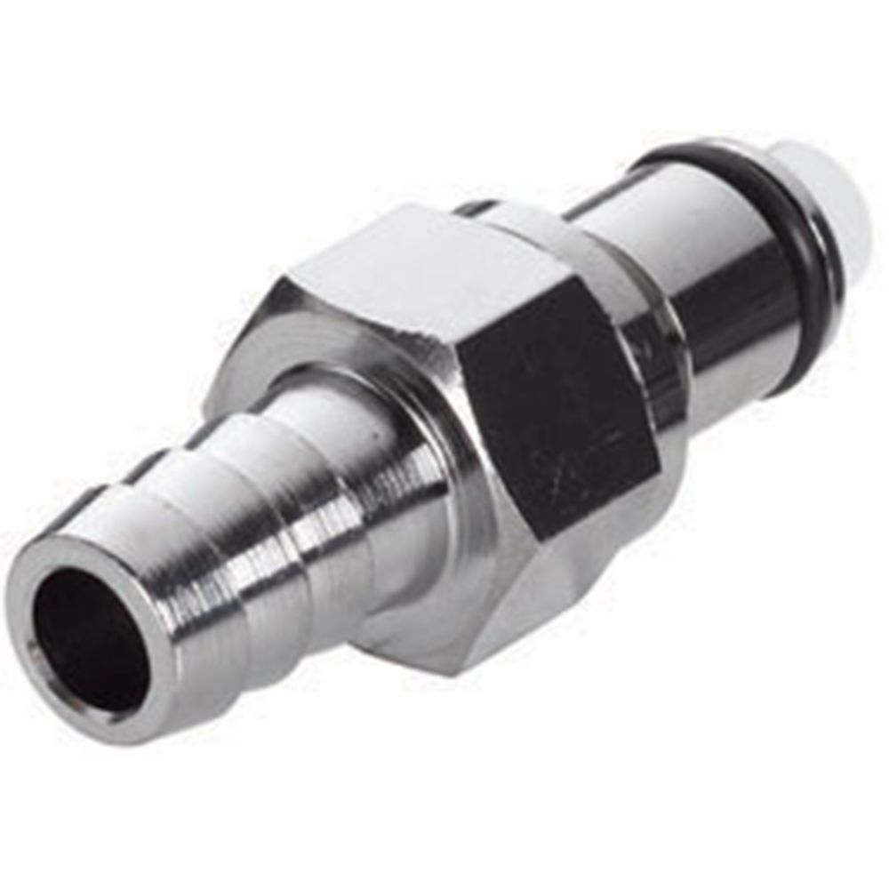 LCD22004V Valved In-Line Hose Barb Coupling Insert 1/4 ID Barb FKM [Viton] O-ring