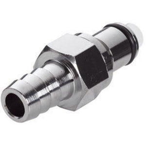 LCD22004V Valved In-Line Hose Barb Coupling Insert 1/4 ID Barb FKM [Viton] O-ring