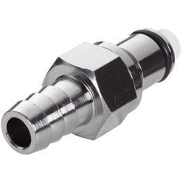 LCD22004V Valved In-Line Hose Barb Coupling Insert 1/4 ID Barb FKM [Viton] O-ring