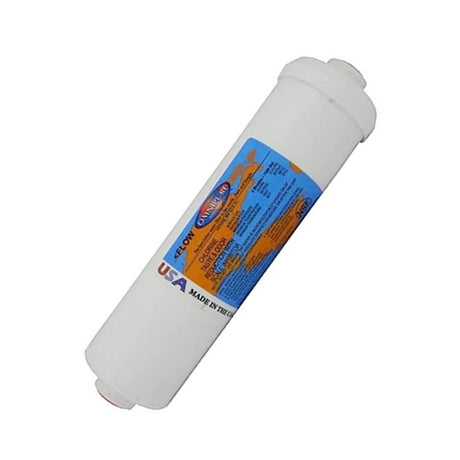 Omnipure Inline K2551-G/C-BB 50% Calcite, 50% Coco Shell GAC - 10" x 2" Filter - 1/4" FPT