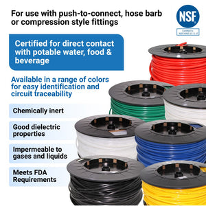 Natural 3/8" OD LLDPE Polyethylene Tubing
