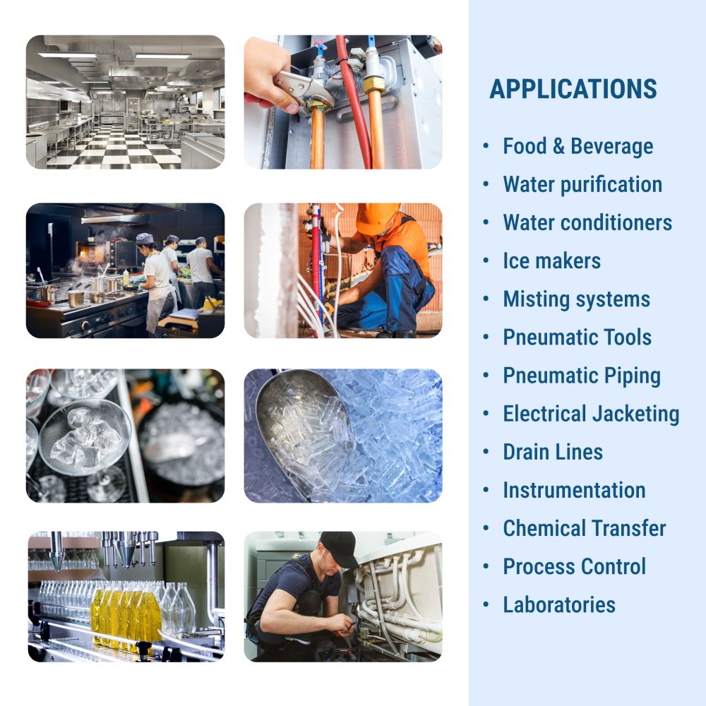 Natural 12mm OD LLDPE Polyethylene Tubing