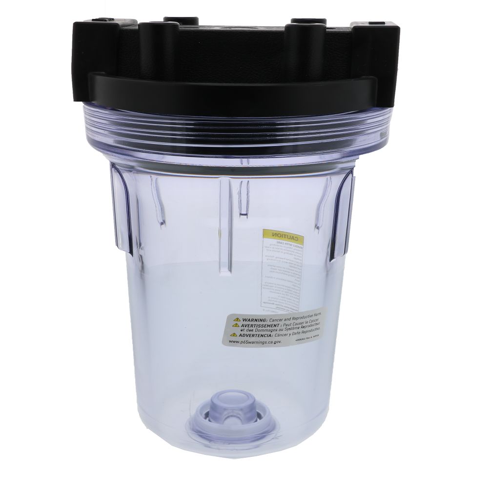 Pentek 150436 10" Standard Water Filter Housing Black/Clear No PR - 3/4" FPT