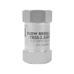 Neo-Pure Stainless Steel  Flow Restrictor 2.5 GPM 316SS 1/2" FPT x FPT