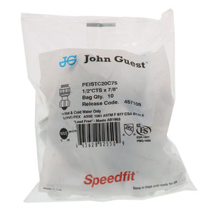 John Guest Female Ballcock Connector - 1/2 CTS x 7/8-15/16 UNS