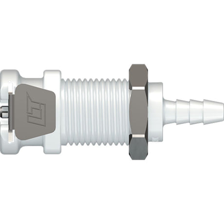 LinkTech 20AC Series Panel Mt. Female, Valved, 1/8" HB, Natural Acetal, Buna N