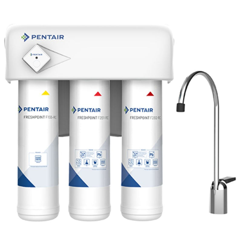 Pentair FreshPoint F3000-B2M 3-Stage Under Counter Filtration System VOCs Monitored