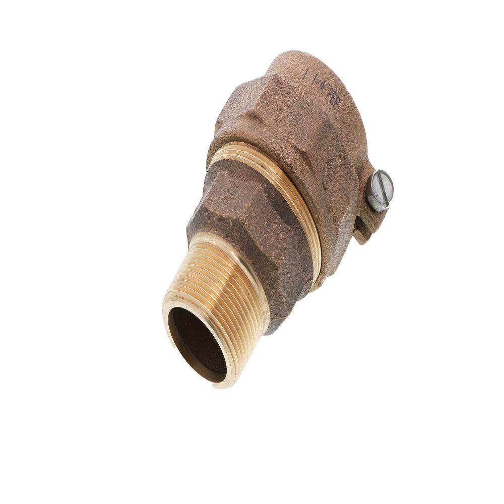 Lead-Free Brass Straight Reducing Union 1-1/4 Pack Joint [PEP] x 1 MPT