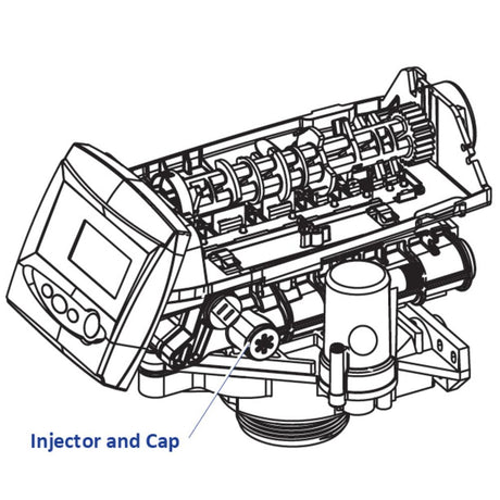 Injector for Autotrol LOGIX Series Valves - "J" Injector - LT Blue [10" Dia. Tanks]