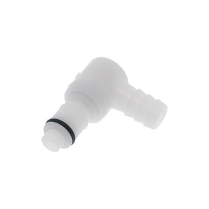 APCD23006 Valved Elbow Hose Barb Coupling Insert 3/8 ID Barb