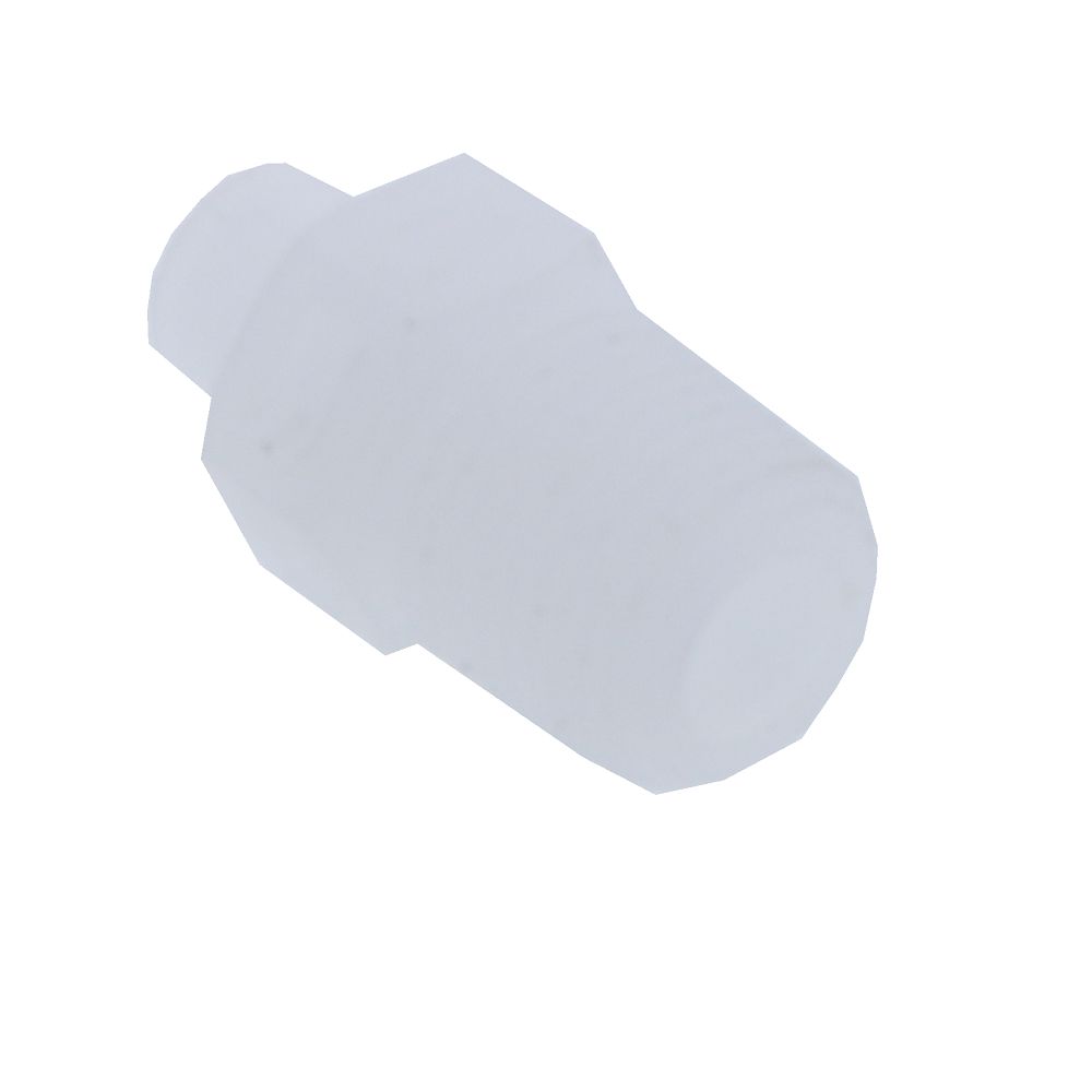 FitQuik PVDF [Kynar] Thread to Tube Straight Fitting - 1/8 NPT to 1/16 ID Barb