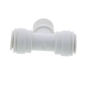 John Guest Fixed Tee Adapter Polypro - 3/8 x 3/8 x 3/8 MNPT Branch