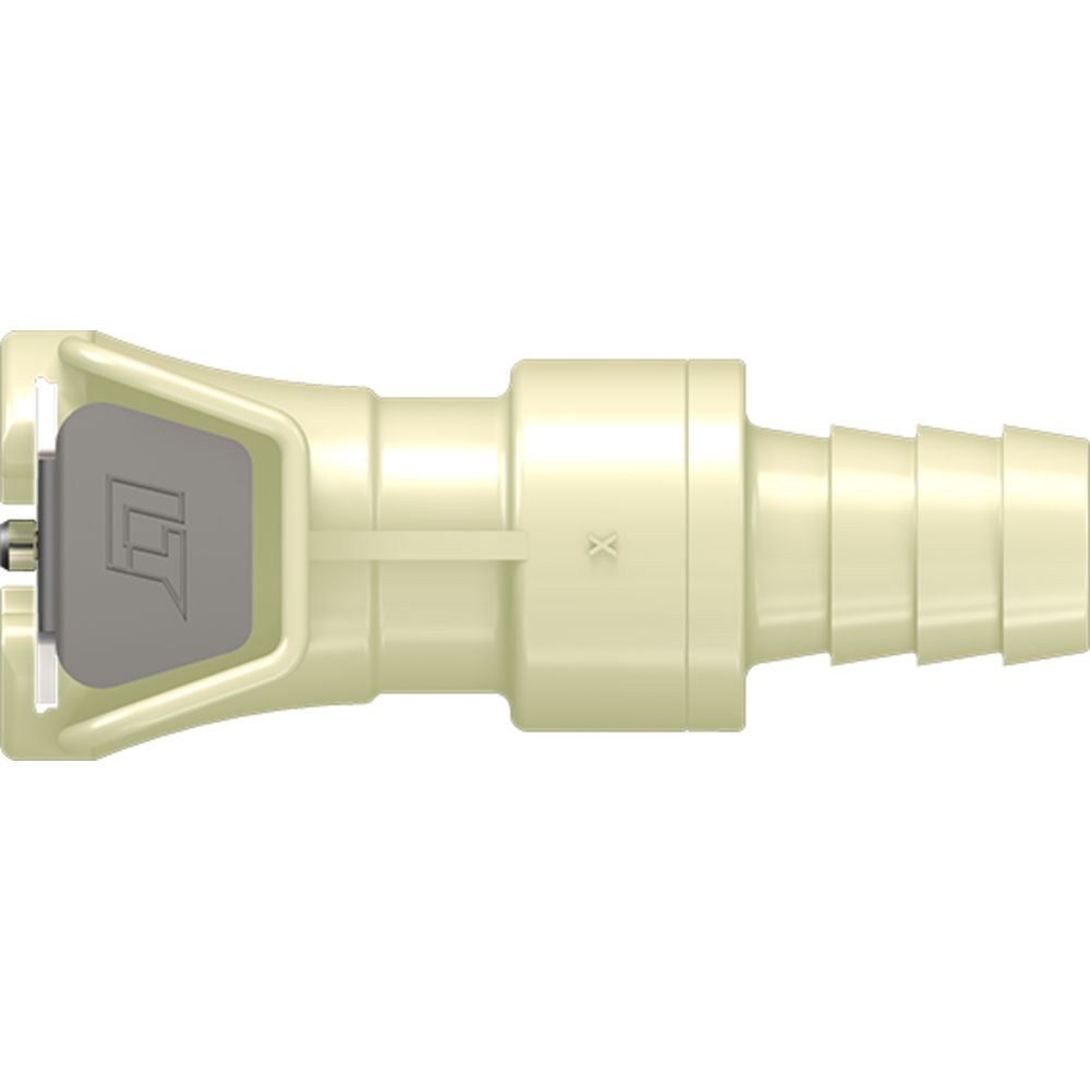 LinkTech 40PP Series Straight Female, Valved, 3/8" HB, Molded Almond Color, Polypropylene, EPDM
