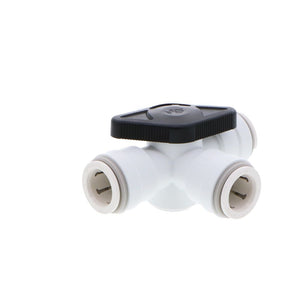 John Guest 3-Way Bypass Valve - 1/2 CTS x 3-Way Bypass Left Hand