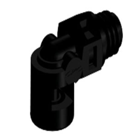 ME231 Elbow Fitting Black Nylon Tapered 10-32 X 1/16 HB