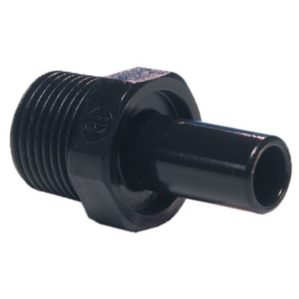 John Guest Stem Adapter BLACK ACETAL - 8mm x 1/8 BSP