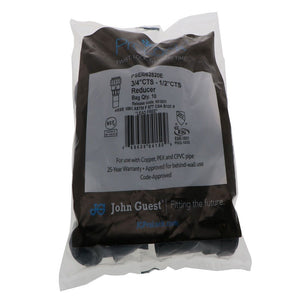 John Guest ProLock Black Reducer- 3/4 CTS Stem x 1/2 CTS