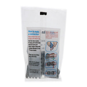 John Guest Stem Barb Connector  - 5/16 OD Stem x 3/8 ID Barb [Long]