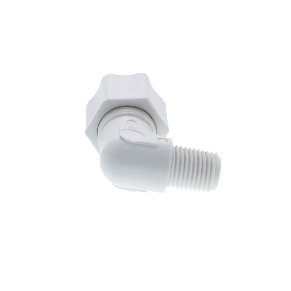 JACO 40-8-4-P-PG Polypropylene Male Elbow 1/2 OD Tube x 1/4 MPT