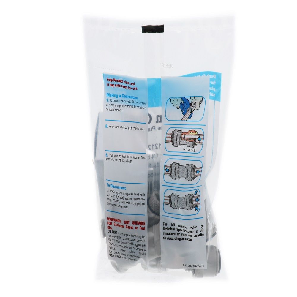 John Guest Male Connector BSPP - 3/8 x 1/4  BSPP