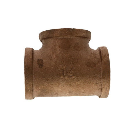 Lead-Free Brass Tee 1-1/4 FPT x 1-1/4 FPT  x 1-1/4 FPT