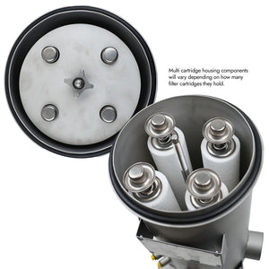 Neo-Pure 12 Round 30" Multi-Cartridge Stainless Steel Housing