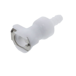 PLCD17004V Valved In-Line Hose Barb Coupling Body 1/4 ID Barb FKM [Viton] O-ring
